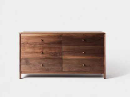 Commode en bois massif 160x45x80 cm - marron - design contemporain-Casamyloft