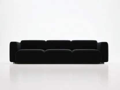 Canapé 3 places revêtement tissu 240x100x75 cm - noir - design contemporain-Casamyloft