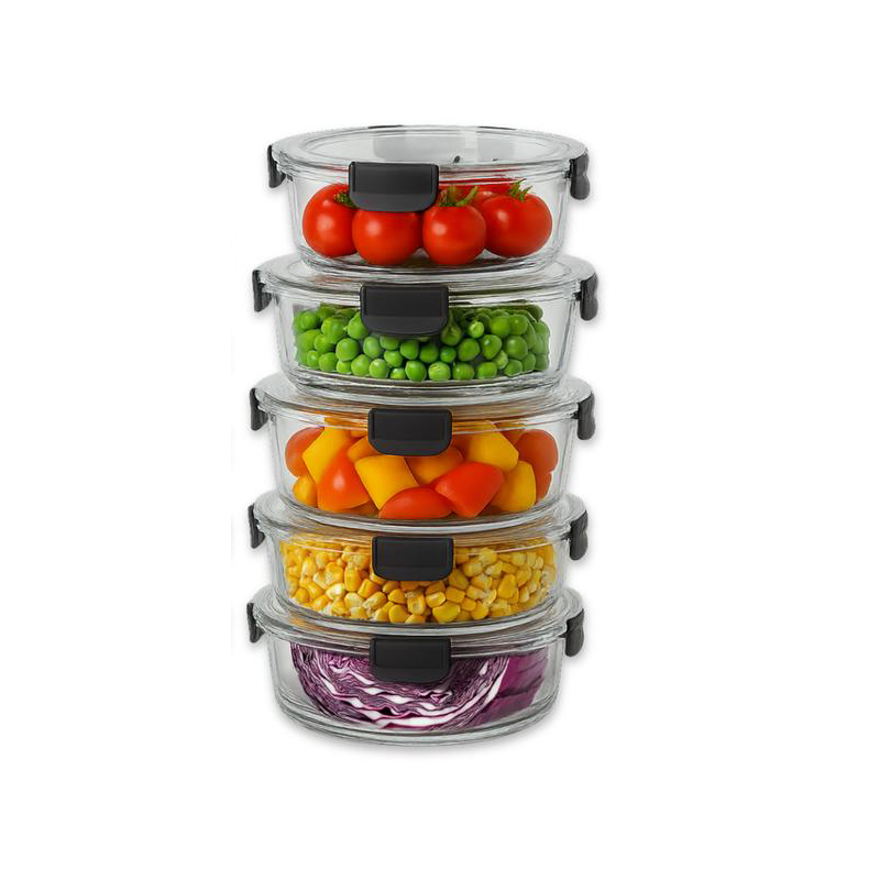 Glass Meal Prep Containers with Airtight Lids – Set of 10 – Reusable Glass Food Storage Containers with Lids – Leakproof, Freezer, Oven, Microwave & Dishwasher Safe