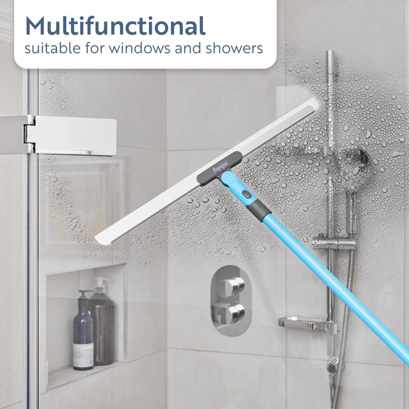 Floor Sweeper Multi-surface Extendable Squeegee Reusable Tapered Edge for Precise Cleaning - Captures Dust, Dirt & Pet Hair Ideal for Smooth Floors, Carpets, Windows & Showers