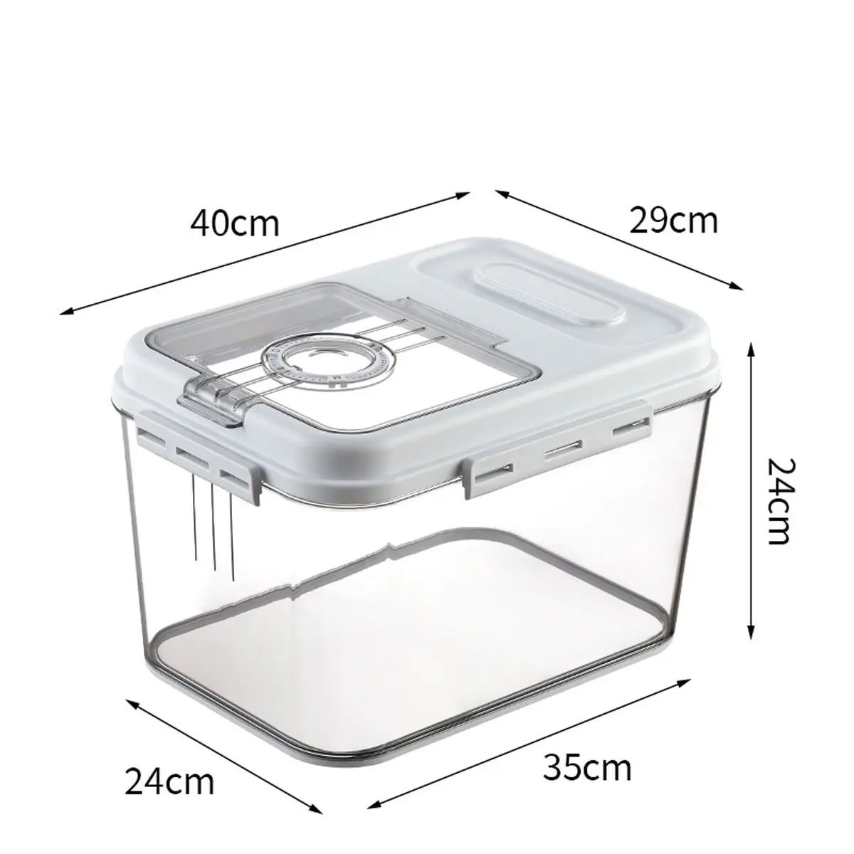 2-in-1 Airtight Food Storage Container with Lid  Large Capacity Moisture Proof Dispenser for Rice, Flour, Cereal, Dog Food & Cat Kibble | Kitchen Pantry & Laundry Room Organiser
