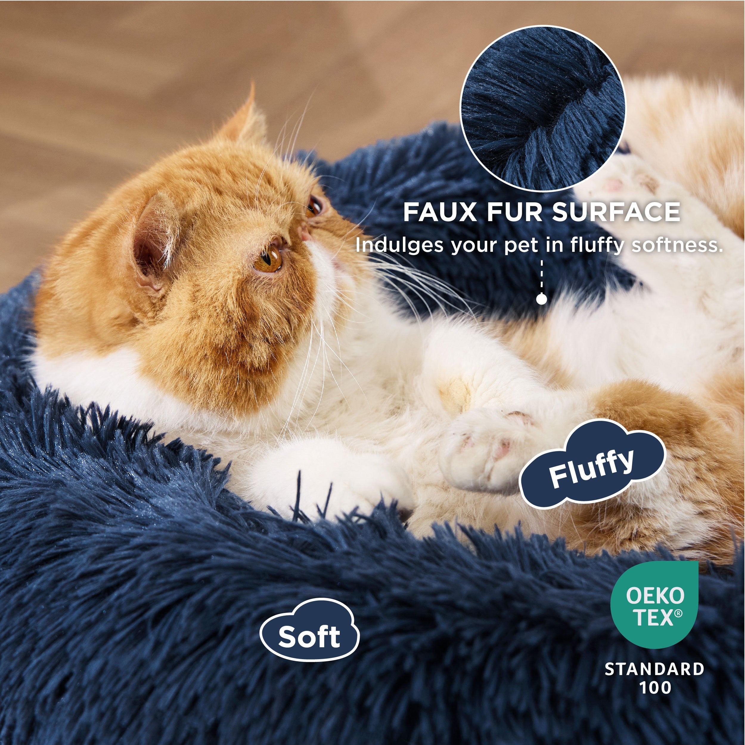 Calming Donut Bed for Dogs and Cats