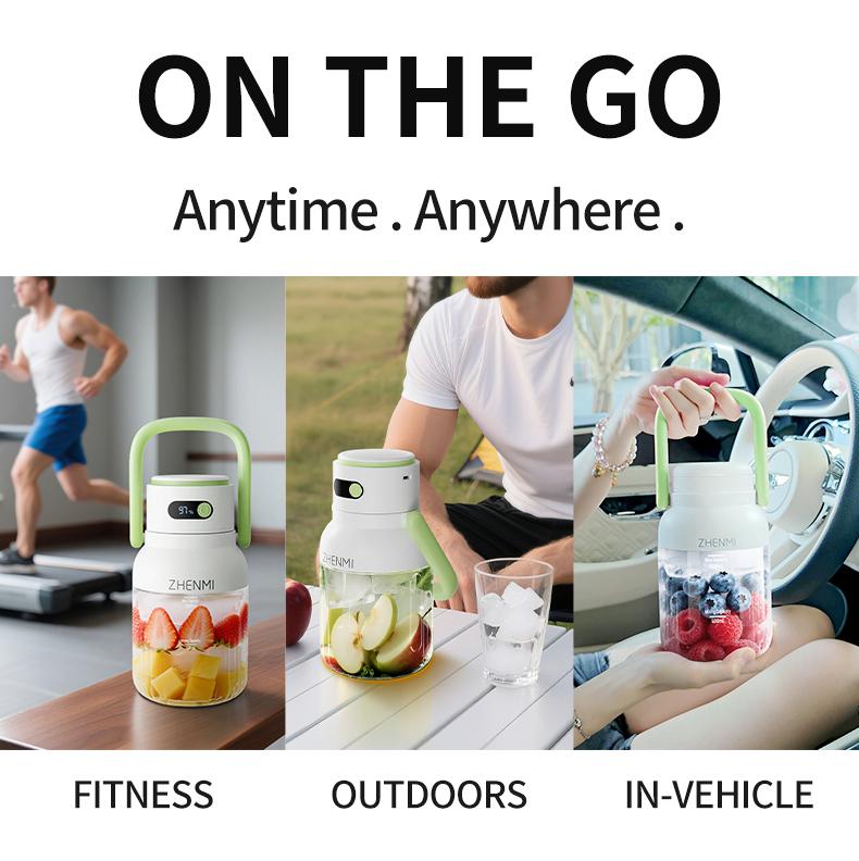 Holidays and Birthdays Blender for Shakes & Smoothies! ZHENMI BPA-Free Cordless Blender, 33oz, Ice Crushing, USB Rechargeable, Make Party Shakes,  Morning Smoothies & Healthy Drinks