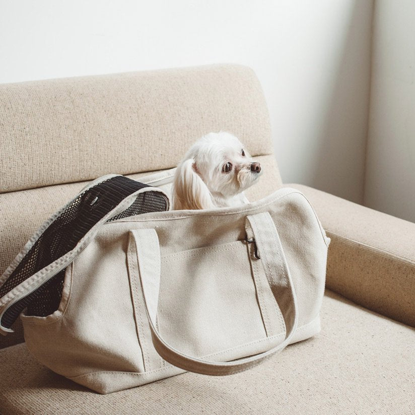 Linen Square Tote Carry Bag