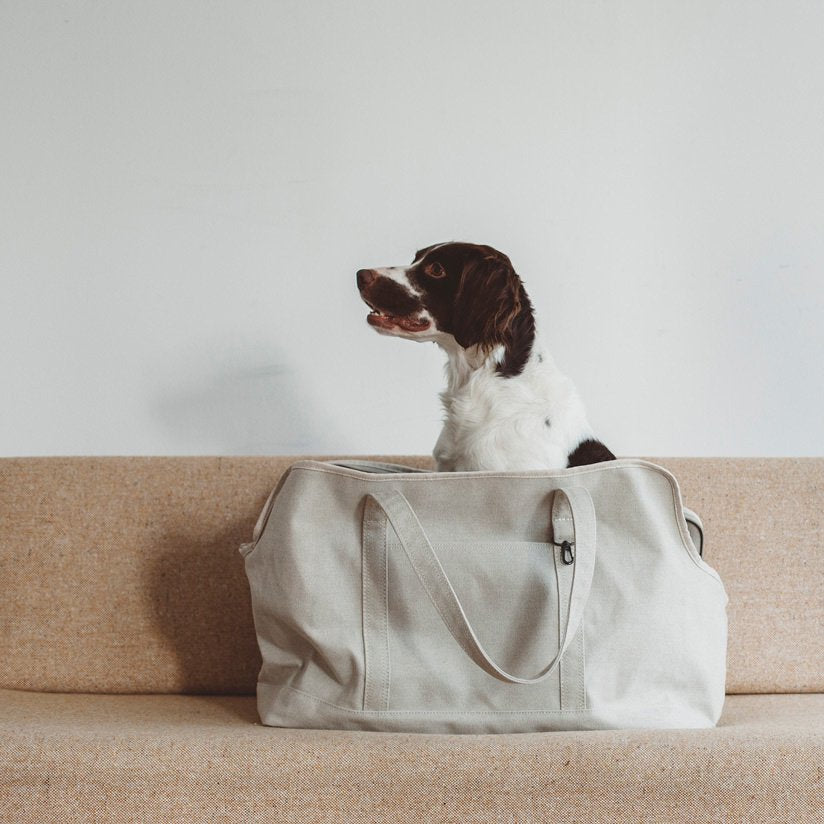 Linen Square Tote Carry Bag