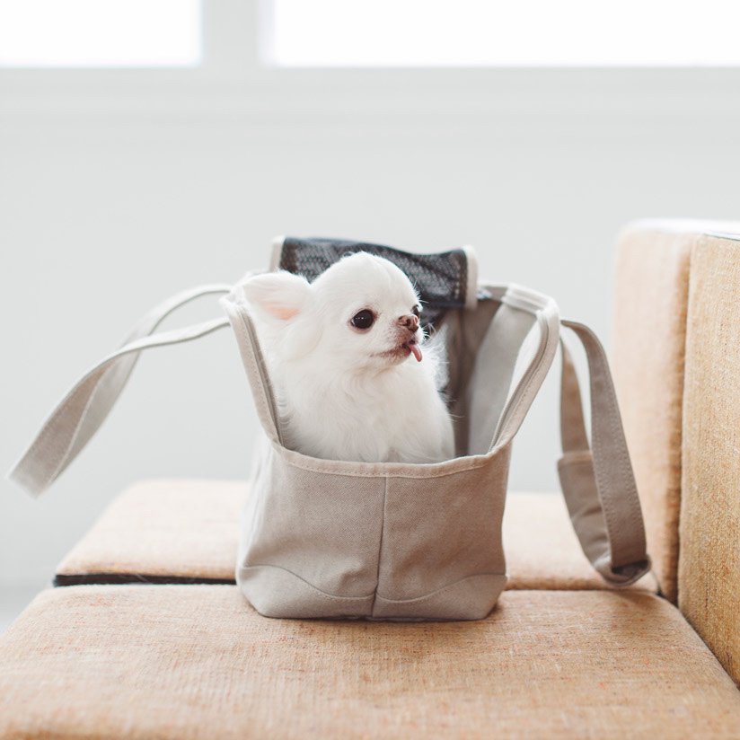 Linen Square Tote Carry Bag