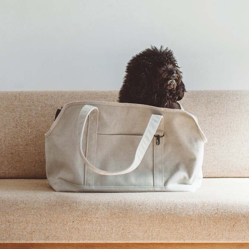 Linen Square Tote Carry Bag