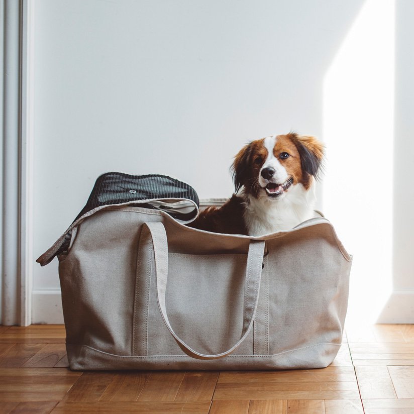 Linen Square Tote Carry Bag