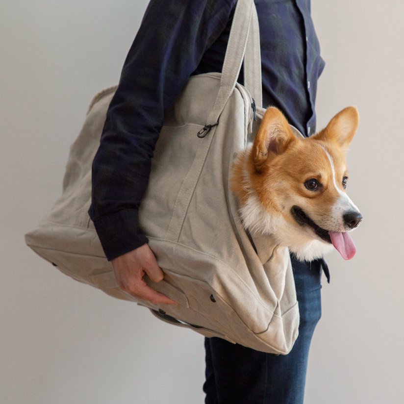 Linen Square Tote Carry Bag