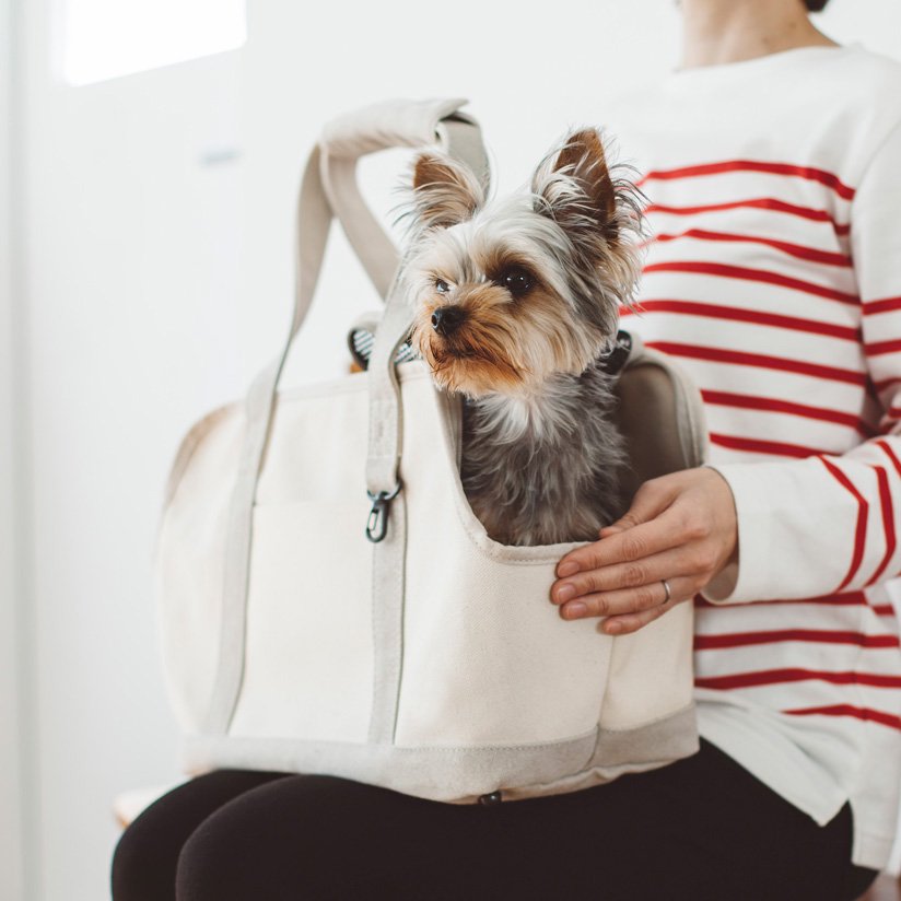 Linen Square Tote Carry Bag (Two-tone)