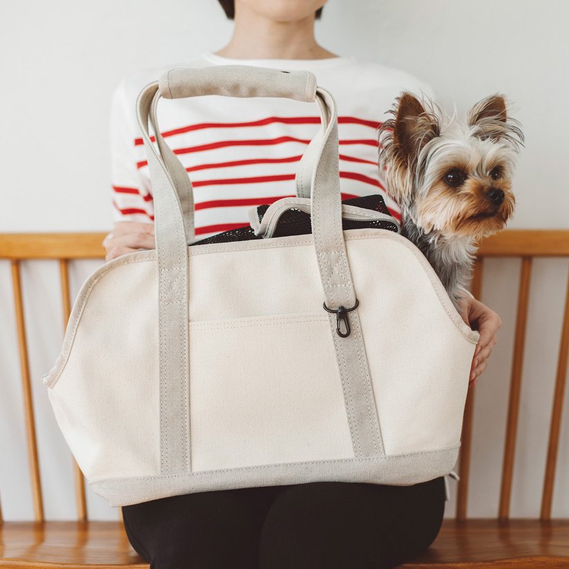 Linen Square Tote Carry Bag (Two-tone)