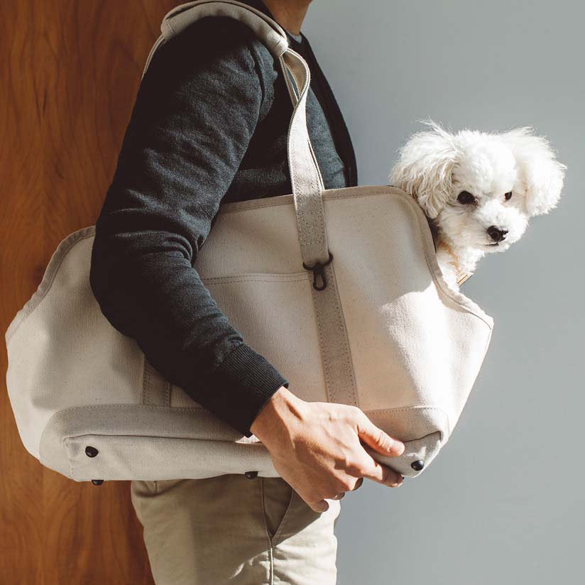 Linen Square Tote Carry Bag (Two-tone)