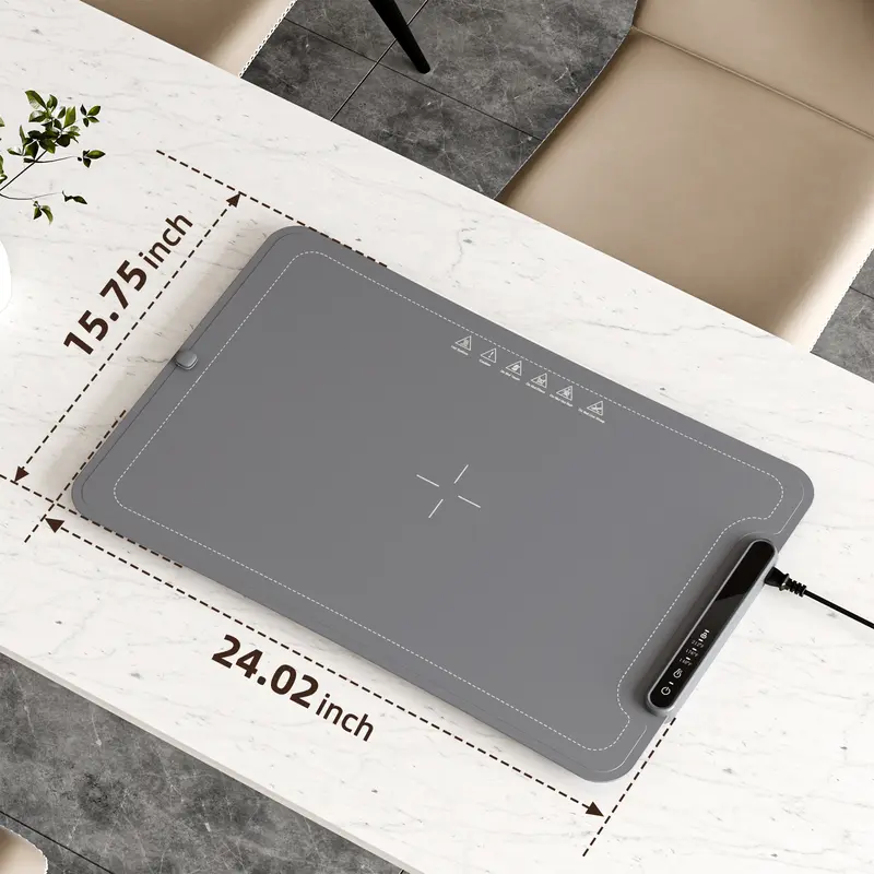 Electric Warming Tray, Foldable Food Warming Mat with Adjustable Max Temperature 212 Fahrenheit, Auto Shut-Off Food Warmer for for Gatherings, Parties, Everyday Use