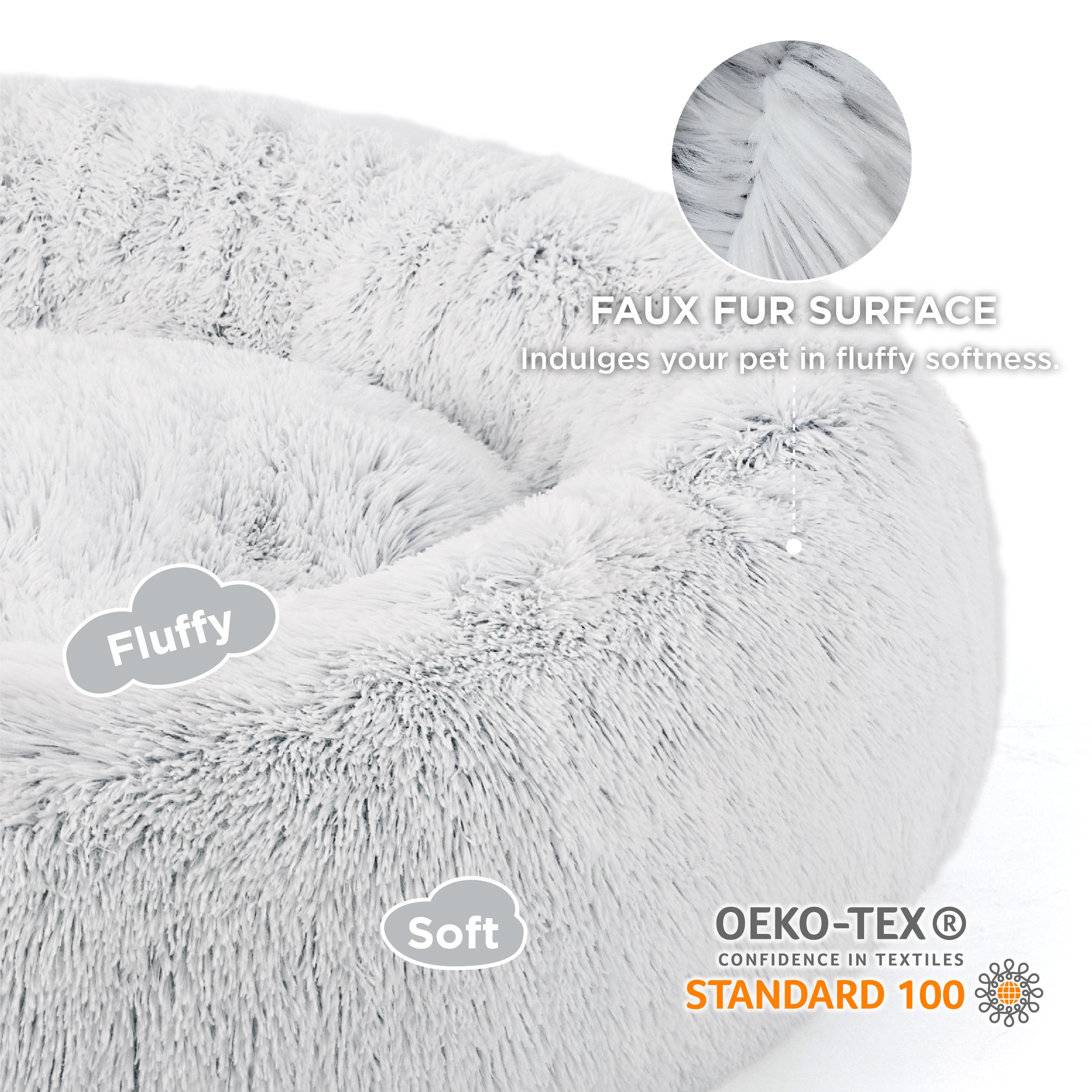 Calming Donut Bed for Dogs and Cats