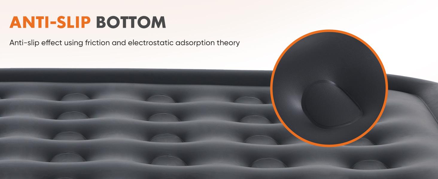 Inflatable Mattress Airbed with Built-in High Capacity Pump, Double Height, Non-Slip Bottom Design, Weight Capacity 660 lbs Air Bed for Home, Camping Inflatable Mattress Airbed with Built-in High Capacity Pump, Double Height, Non-Slip Bottom Design, Weight Capacity 660 lbs Air Bed for Home, Camping