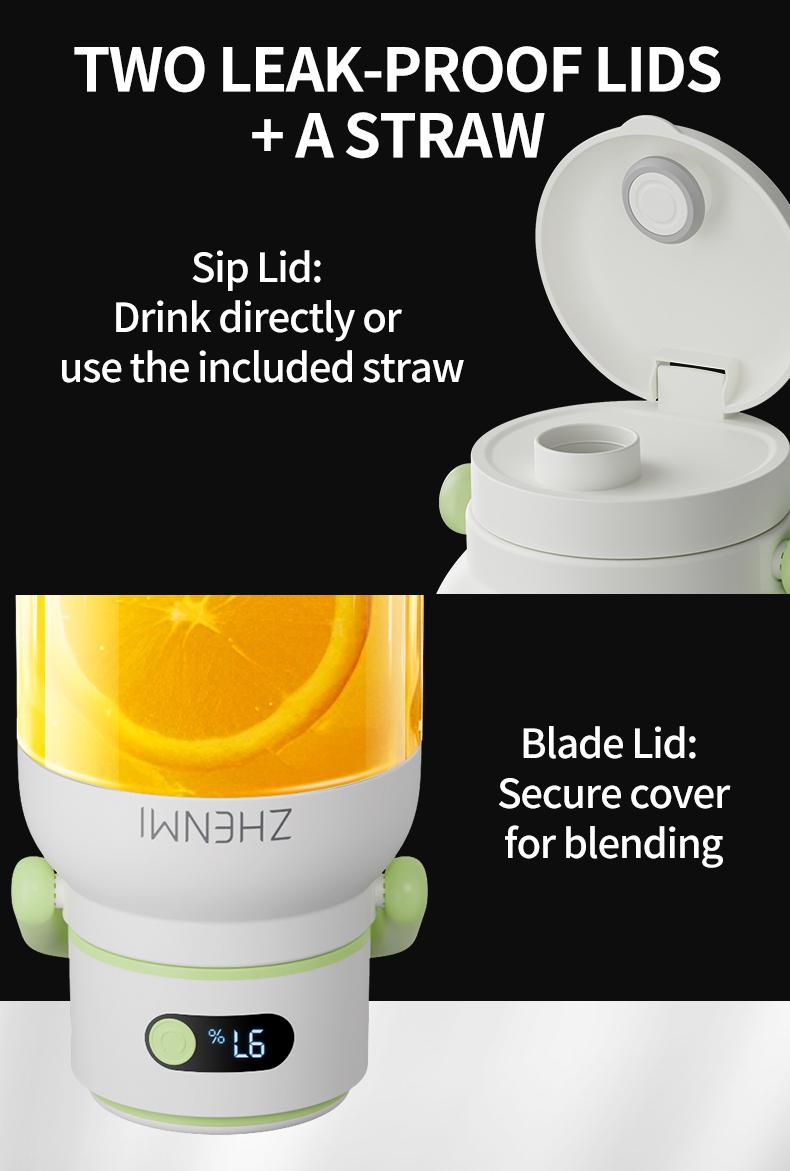 Holidays and Birthdays Blender for Shakes & Smoothies! ZHENMI BPA-Free Cordless Blender, 33oz, Ice Crushing, USB Rechargeable, Make Party Shakes,  Morning Smoothies & Healthy Drinks