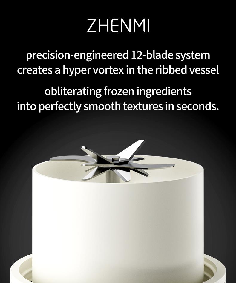 Holidays and Birthdays Blender for Shakes & Smoothies! ZHENMI BPA-Free Cordless Blender, 33oz, Ice Crushing, USB Rechargeable, Make Party Shakes,  Morning Smoothies & Healthy Drinks