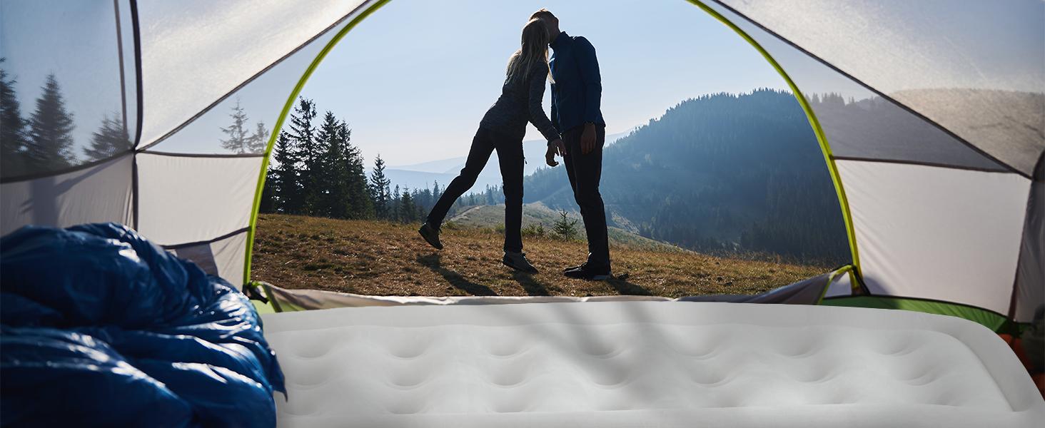 Inflatable Mattress Airbed with Built-in High Capacity Pump, Double Height, Non-Slip Bottom Design, Weight Capacity 660 lbs Air Bed for Home, Camping Inflatable Mattress Airbed with Built-in High Capacity Pump, Double Height, Non-Slip Bottom Design, Weight Capacity 660 lbs Air Bed for Home, Camping