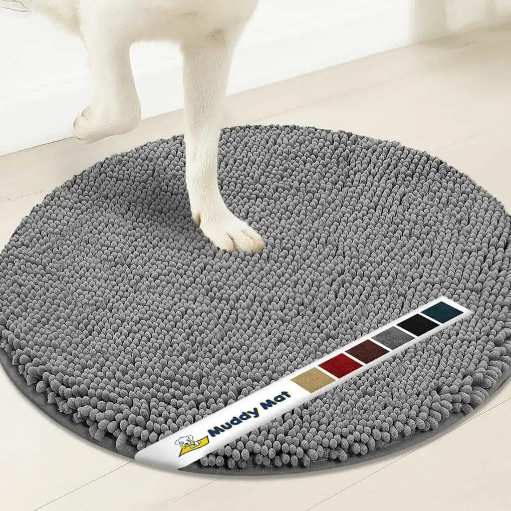 Ruannuan Super Absorbent Microfiber Dog Door Round Mat