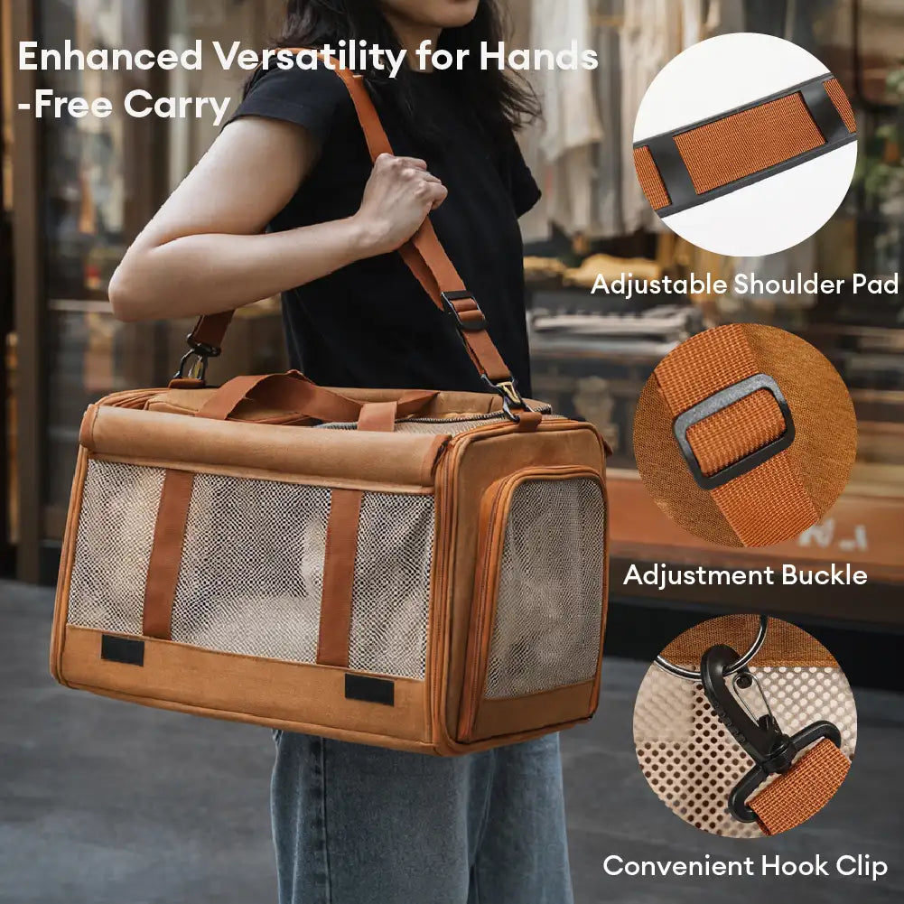 Airline Approved Portable Breathable Expandable Large-Capacity Cat Carrier Bag - Travel Nest