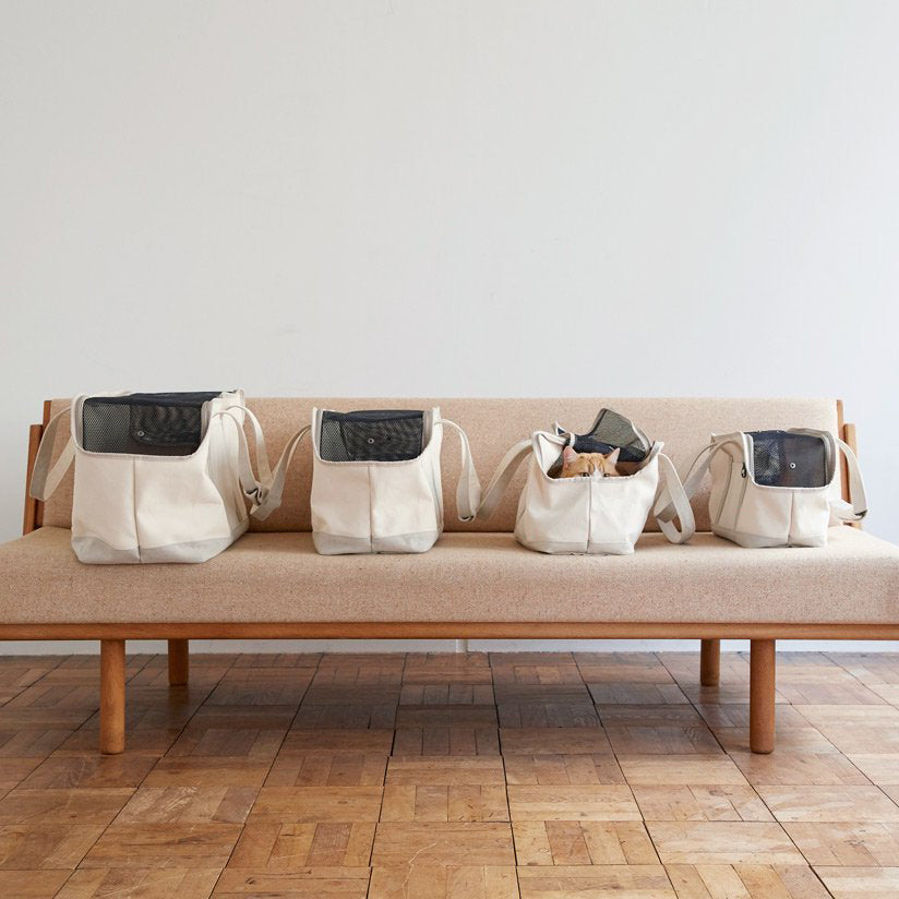 Linen Square Tote Carry Bag (Two-tone)