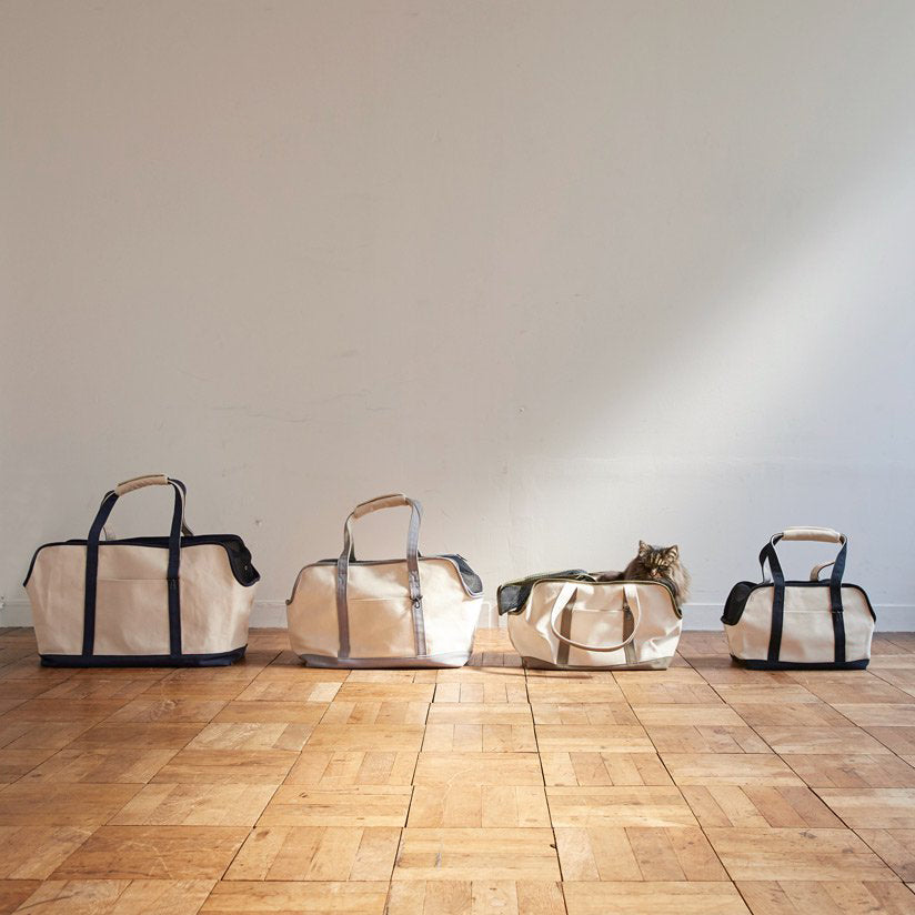 Linen Square Tote Carry Bag (Two-tone)