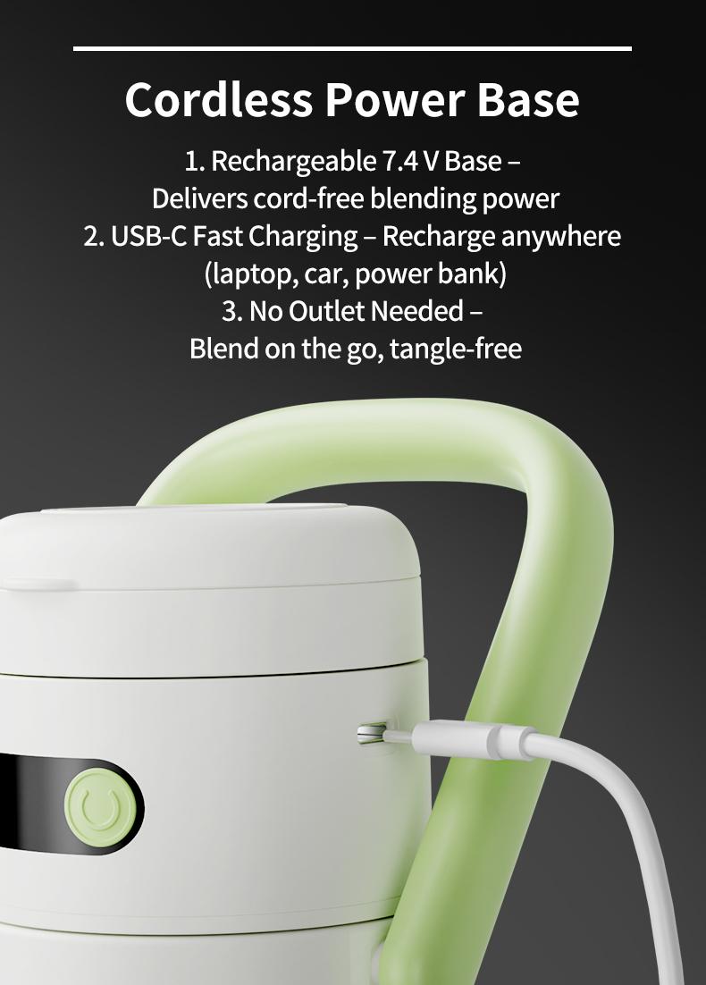 Holidays and Birthdays Blender for Shakes & Smoothies! ZHENMI BPA-Free Cordless Blender, 33oz, Ice Crushing, USB Rechargeable, Make Party Shakes,  Morning Smoothies & Healthy Drinks