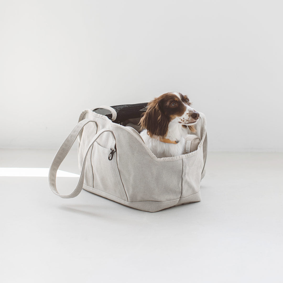 Linen Square Tote Carry Bag