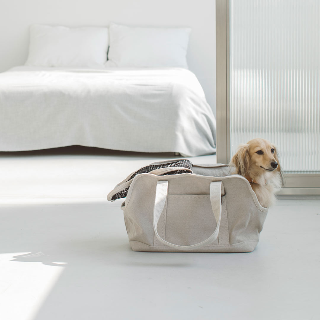 Linen Square Tote Carry Bag