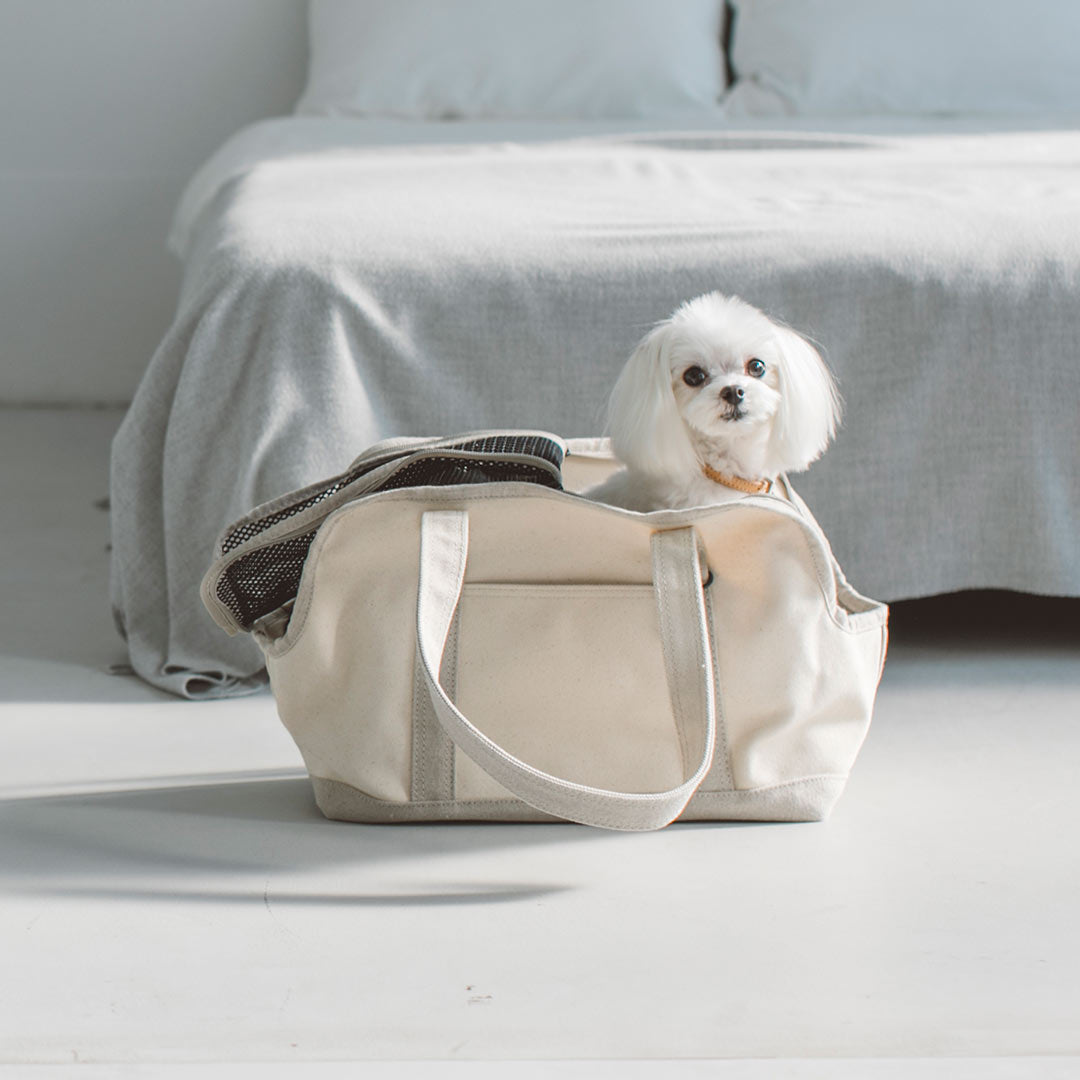 Linen Square Tote Carry Bag (Two-tone)