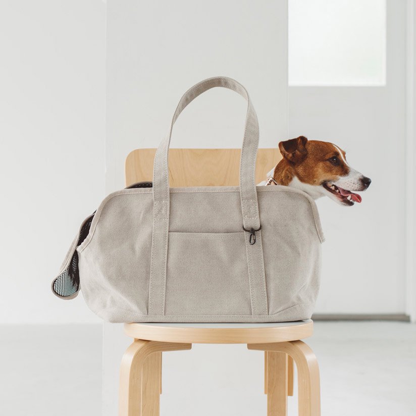 Linen Square Tote Carry Bag