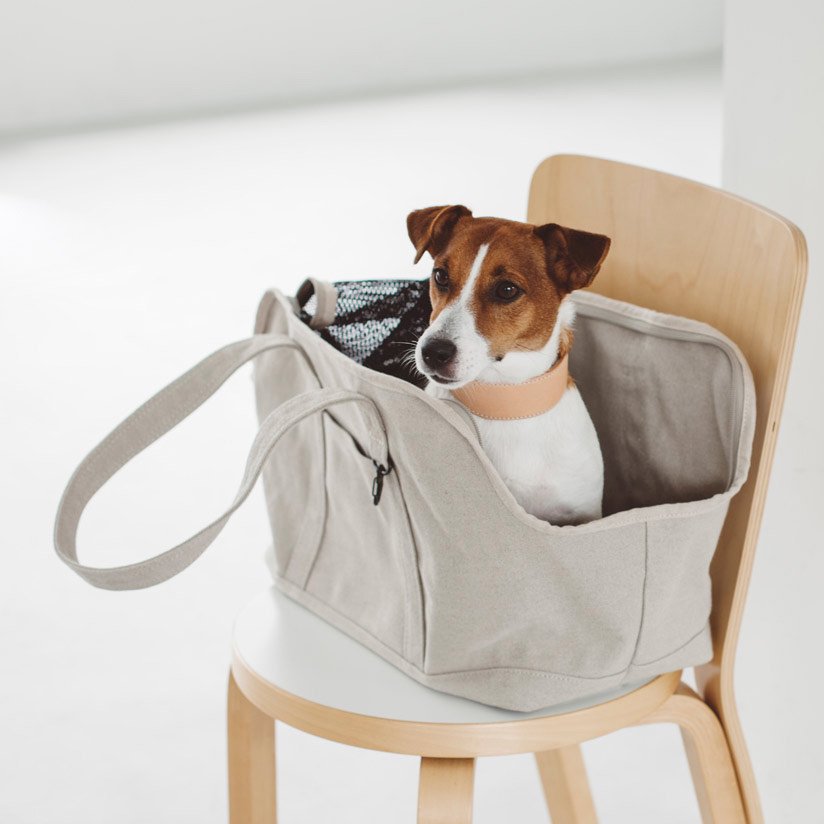Linen Square Tote Carry Bag