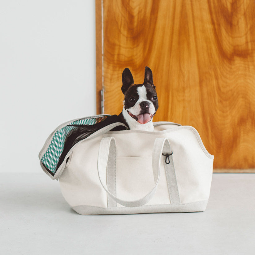 Linen Square Tote Carry Bag (Two-tone)