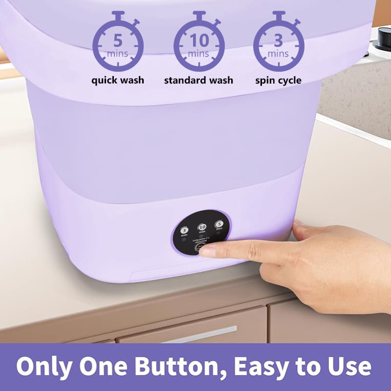15L Foldable Washing Machine with Blue Light & UV Sterilization