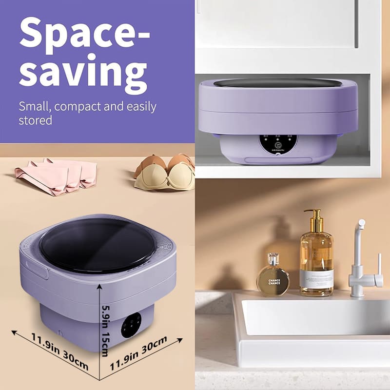 15L Foldable Washing Machine with Blue Light & UV Sterilization