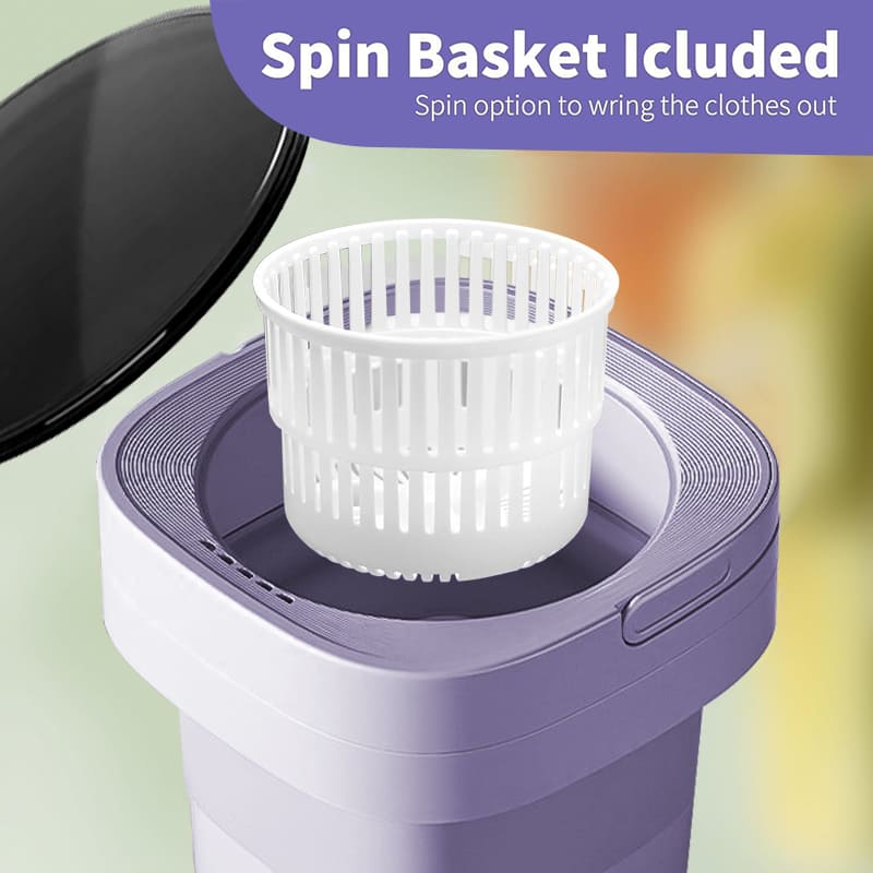 15L Foldable Washing Machine with Blue Light & UV Sterilization