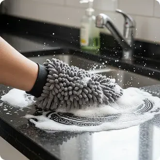 Ruannuan Dog Washing Gloves – Dual-Sided Pet Grooming Mitt with TPR Brush & Chenille Microfiber – Dog Wash Mitt for Bathing, Shedding & Hair Removal – Pet Bath Gloves for All Coat Types