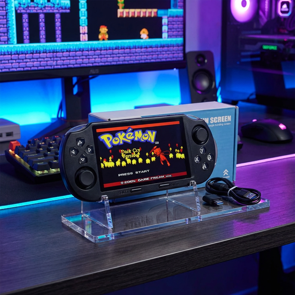 SF3000 Retro Handheld Game Console with 4.5 Inch IPS Screen 3000mAh Battery & 64GB TF Card for Boys Gift Gaming & accessories game Cables cool gadgets boys Box Compact game console retro game consoles gamer gifts for him portable retro game console