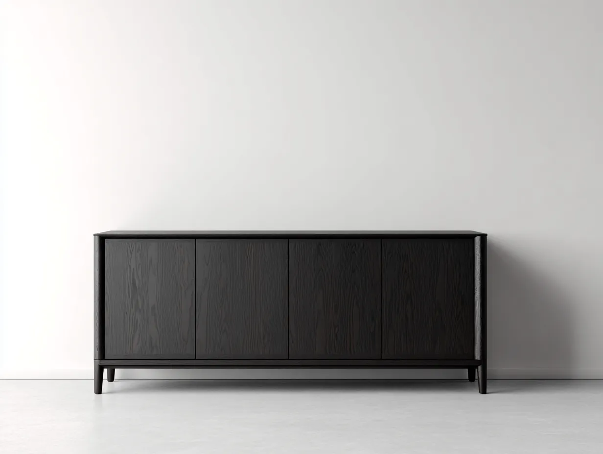 Dielenschränke-Massivholz-196x44x74 cm-Schwarz-Modern-Roomgohub