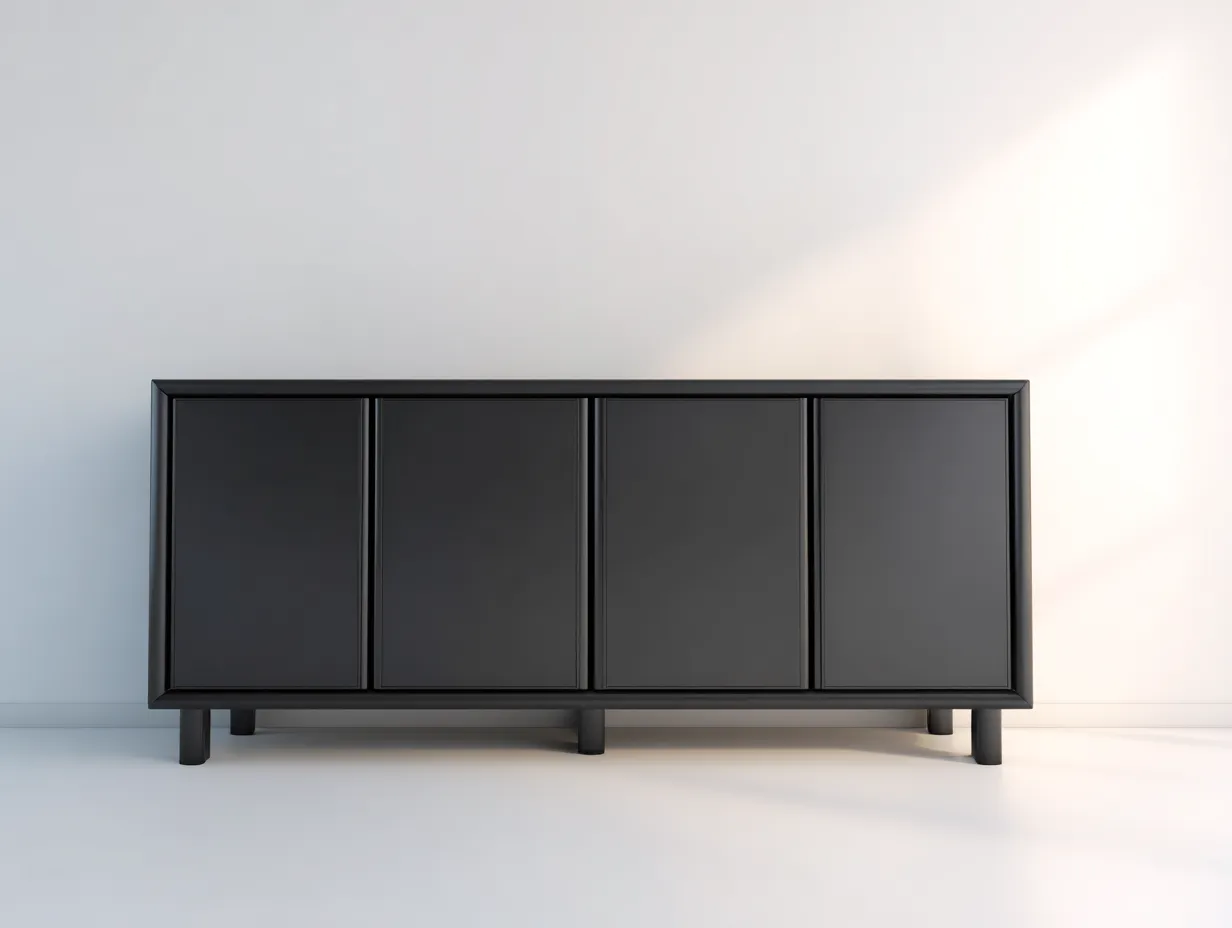 Dielenschränke-Massivholz-Metall-204x51x74 cm-Schwarz-Modern-Roomgohub