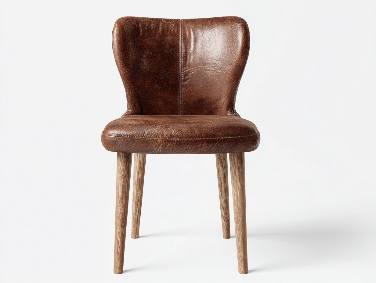 Sedia da pranzo-pelle sintetica-legno-55x58x85 cm-marrone-stile contemporaneo-Luxegohut