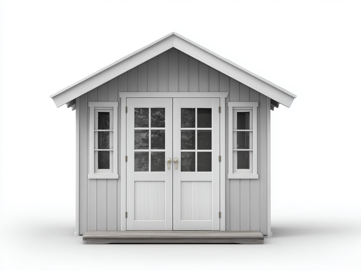 Abri de jardin en bois 200x150x220 cm - gris clair - espace de rangement extérieur-Roommyden