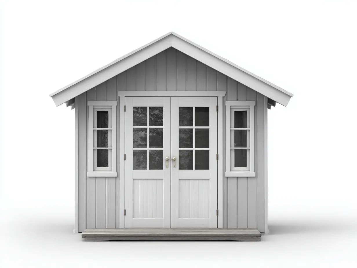 Abri de jardin en bois 200x150x220 cm - gris clair - espace de rangement extérieur-Roommyden