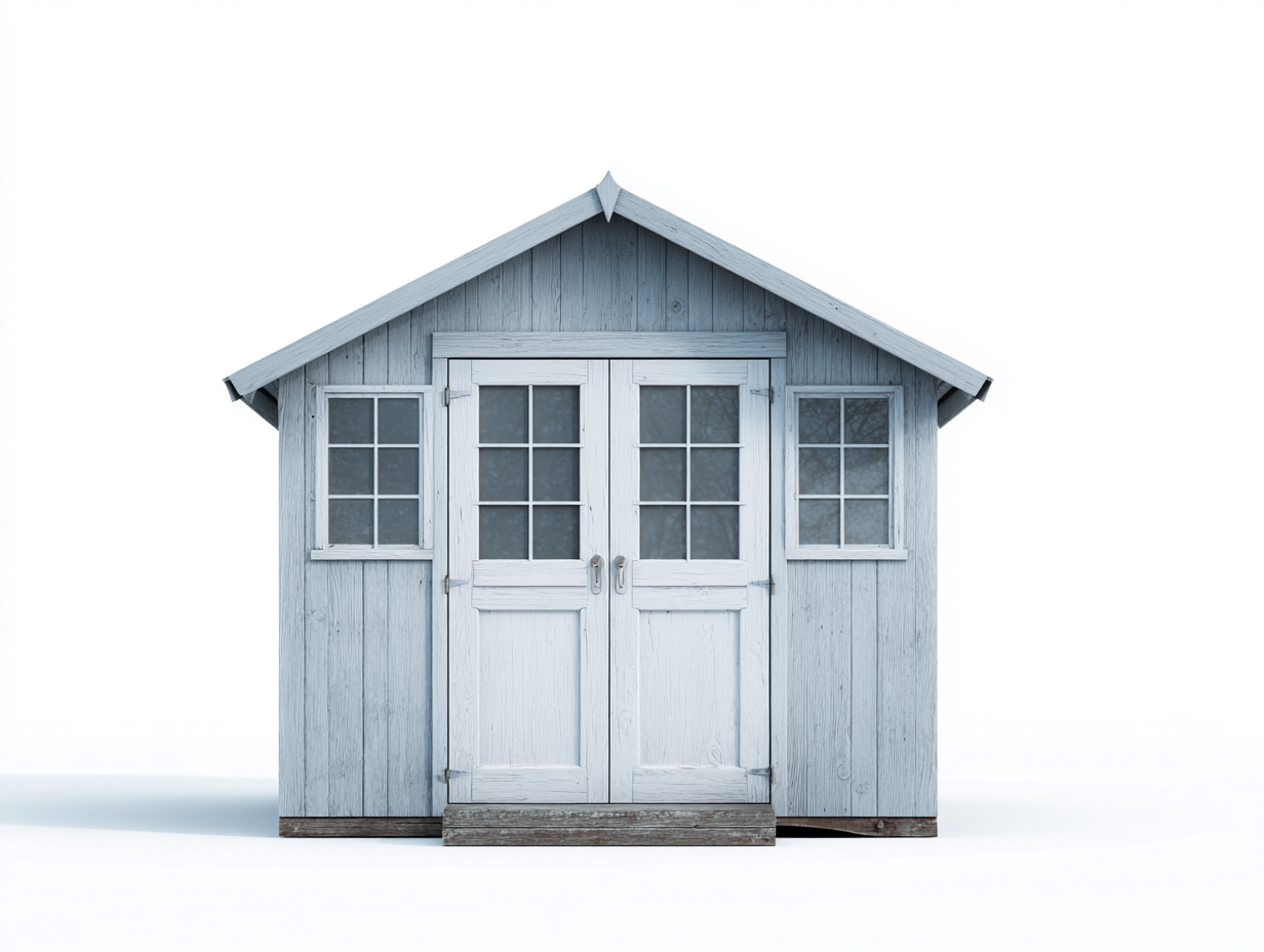 Abri de jardin en bois avec toit double pente 200x150x210 cm - Bleu clair - Style classique-Roommyden