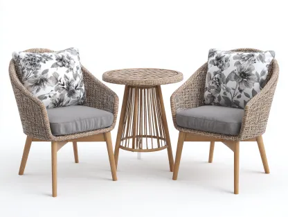 Salon de jardin pour terrasse résine tressée et bois 120x60x80 cm - beige naturel - ensemble compact extérieur-Havengetloft