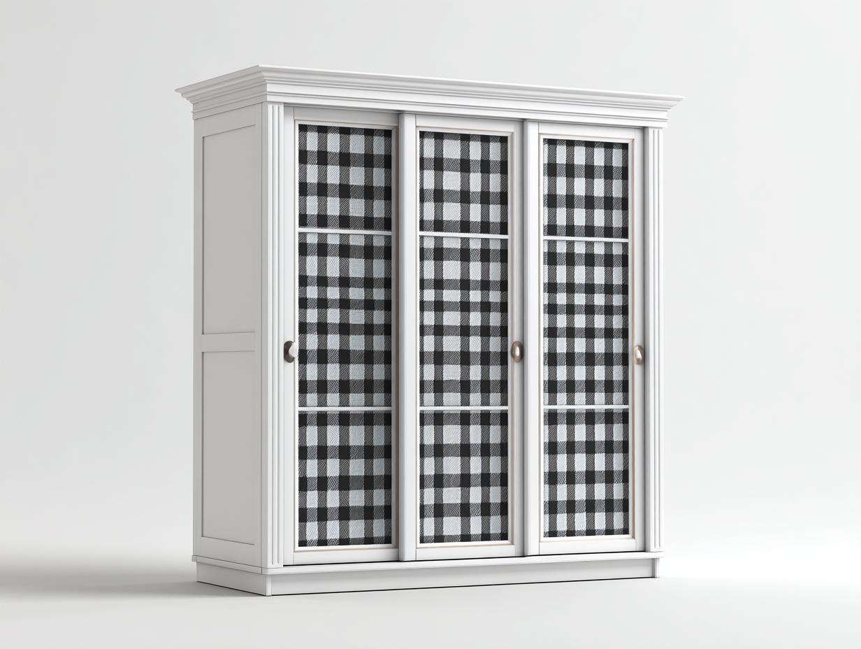 Armoire en bois 3 portes 150x60x200 cm - Blanc - Style classique-Havengetloft