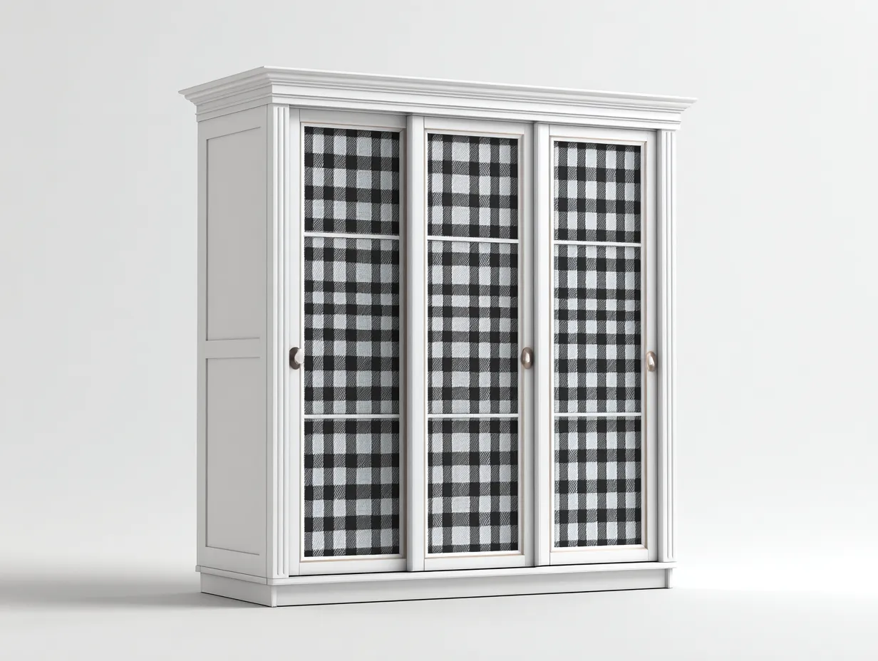 Armoire en bois 3 portes 150x60x200 cm - Blanc - Style classique-Havengetloft