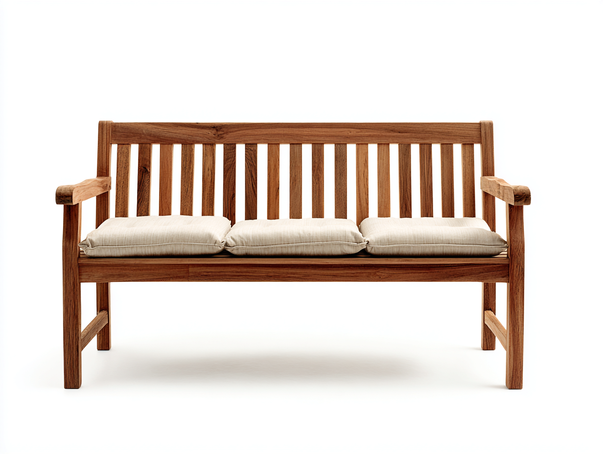 Banc de jardin bois massif 150x55x85 cm - bois naturel - style classique-Havengetloft