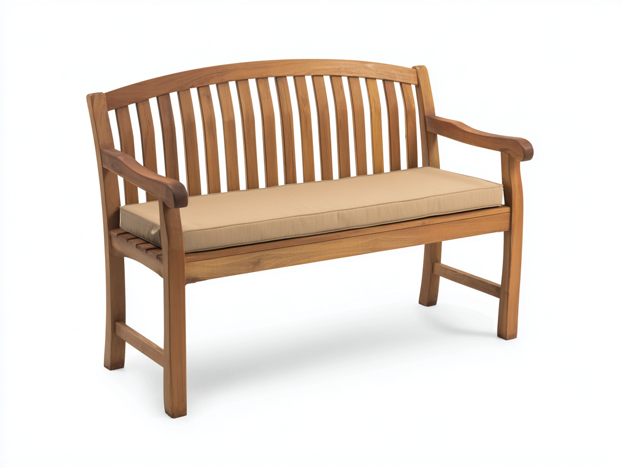 Banc de jardin en bois 150x60x85 cm - bois naturel - assise confortable pour extérieur-Havengetloft