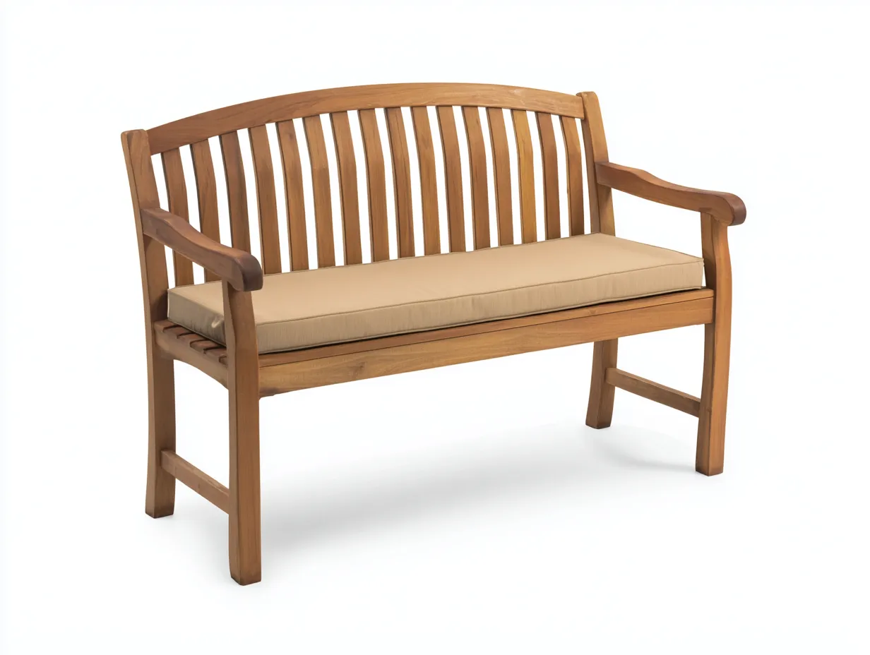 Banc de jardin en bois 150x60x85 cm - bois naturel - assise confortable pour extérieur-Havengetloft